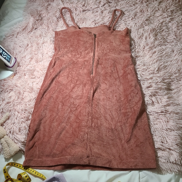 L Forever 21 Corduroy Pinafore Mini Dress - Picture 7 of 12